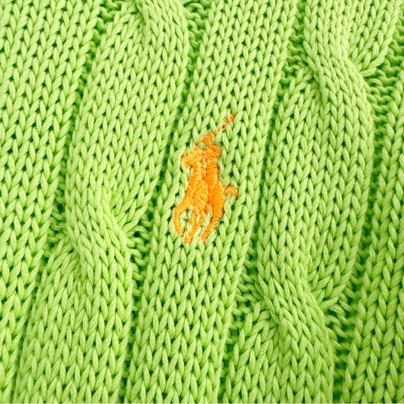 Polo Ralph Lauren Aruba Lime Cable Knit Sweater NWT XL - Picture 4 of 8